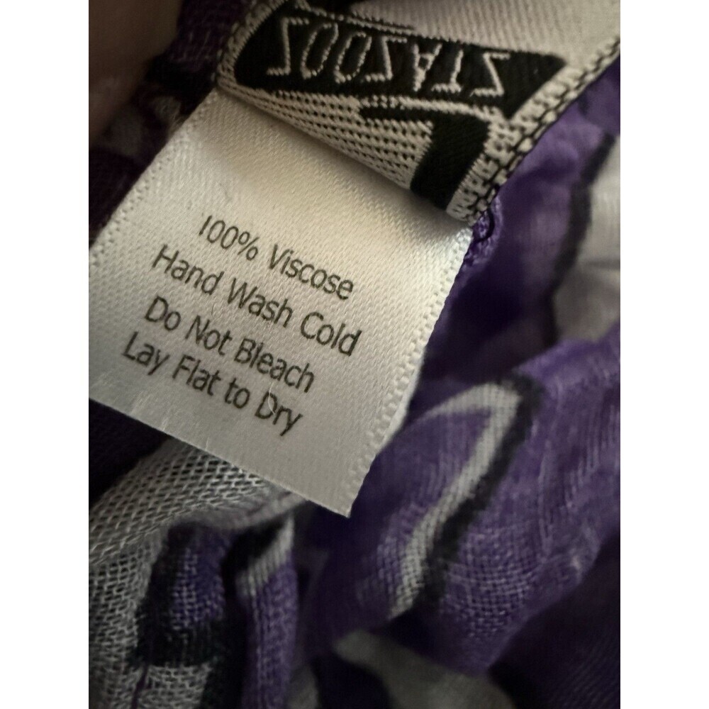 Amherst College Mammoth Infinity Scarf Sheer Zoozatz Purple White Logo NEW - Picture 6 of 7